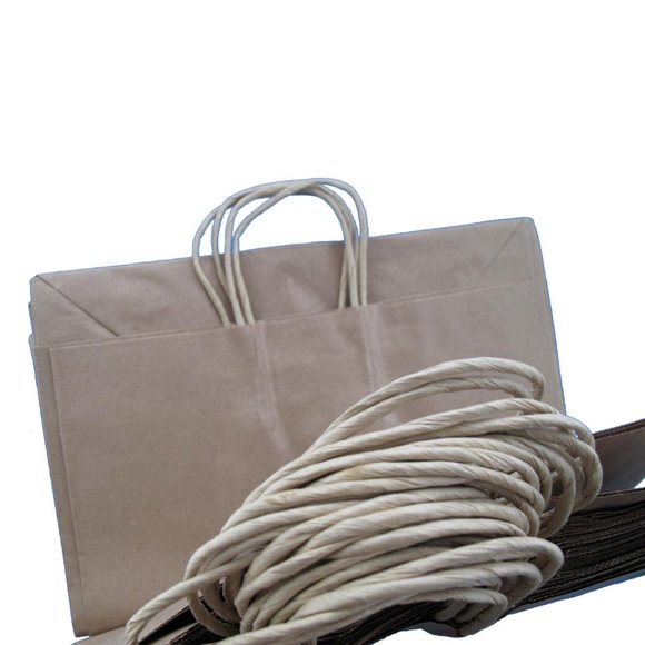 Natural Kraft Paper Bags | with Handles | Quantity 21 bags | Multipurpose shop - Picture 5 of 6